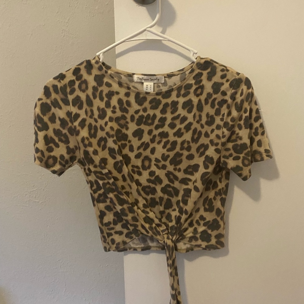 Leopard Tie T-Shirt